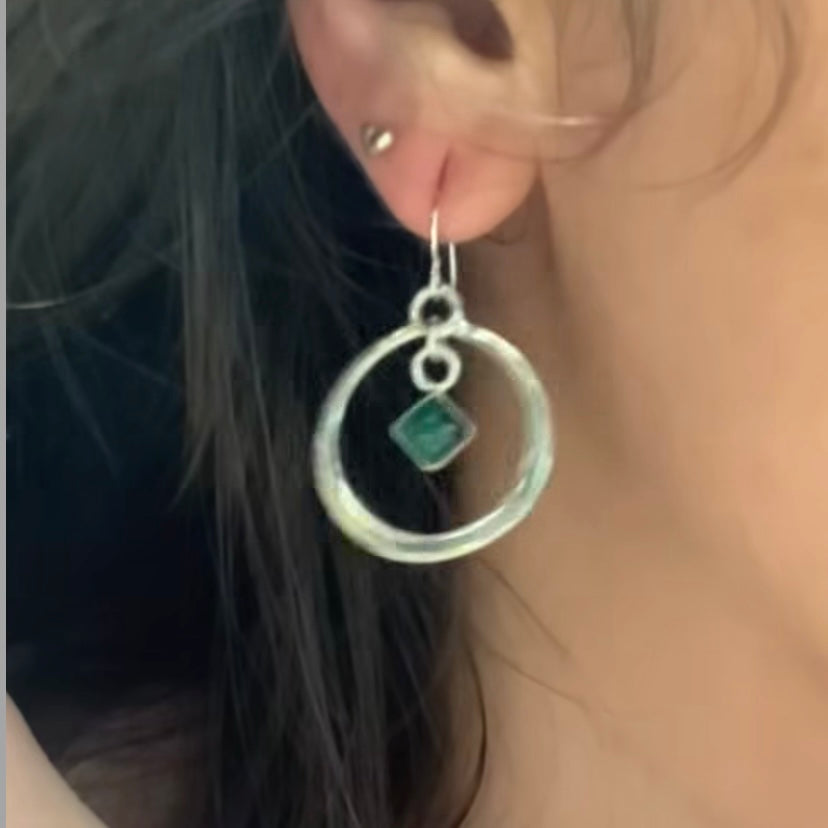 Aretes Malaquita